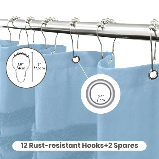 Boho Tufted Textured Striped Tassel Shower Curtain