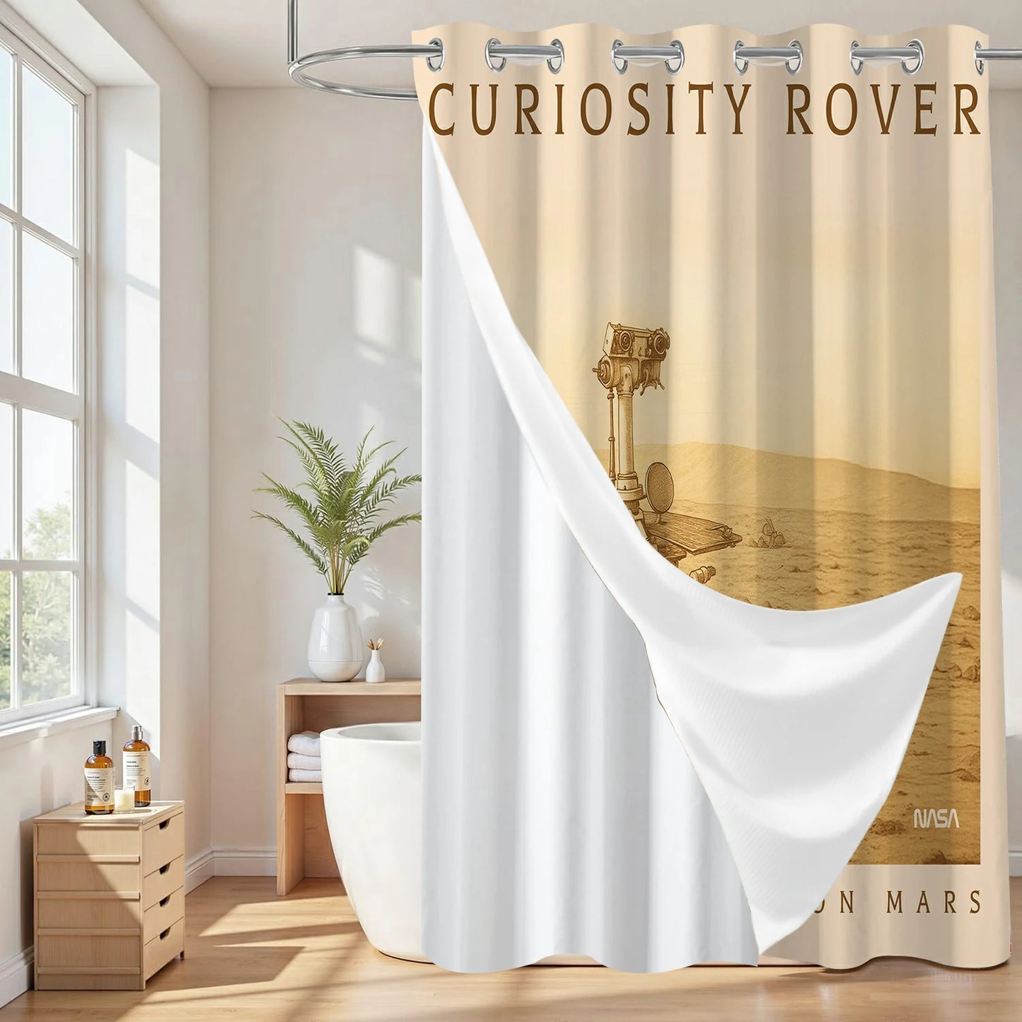 “Morning on Mars" NASA Series Shower Curtain Set