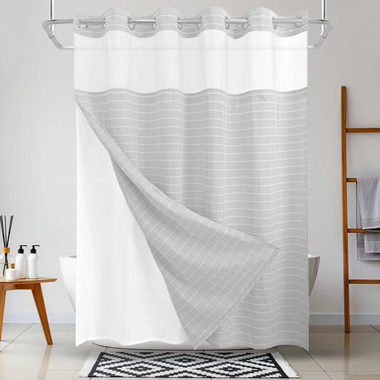 Calm Horizon Series Hookless Shower Curtain Set