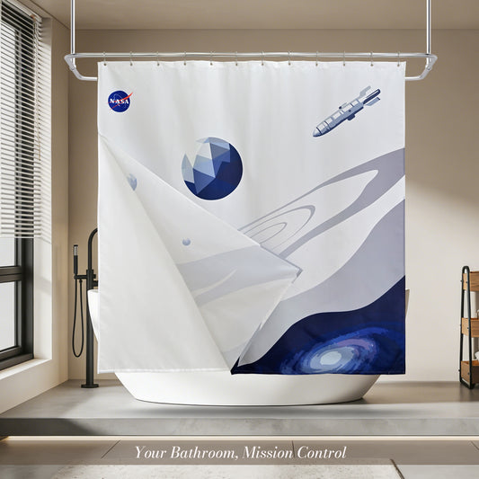 “Celestial Tides" NASA Series Shower Curtain Set