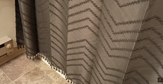 Boho Tufted Shower Curtain From INHOUSOLU HOME DECOR - Disabled and Prepping