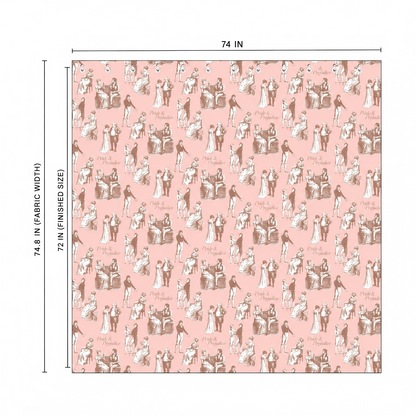 ride & Prejudice Literary Toile Shower Curtain
