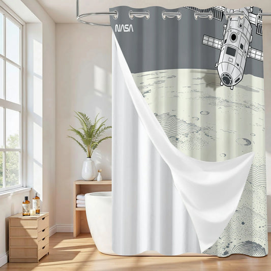 “Orbital Atlas" NASA Series Shower Curtain Set