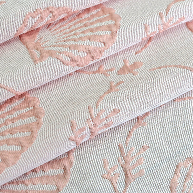 Coastal Loft Series Matelassé Jacquard Shower Curtain (Shell Pink)