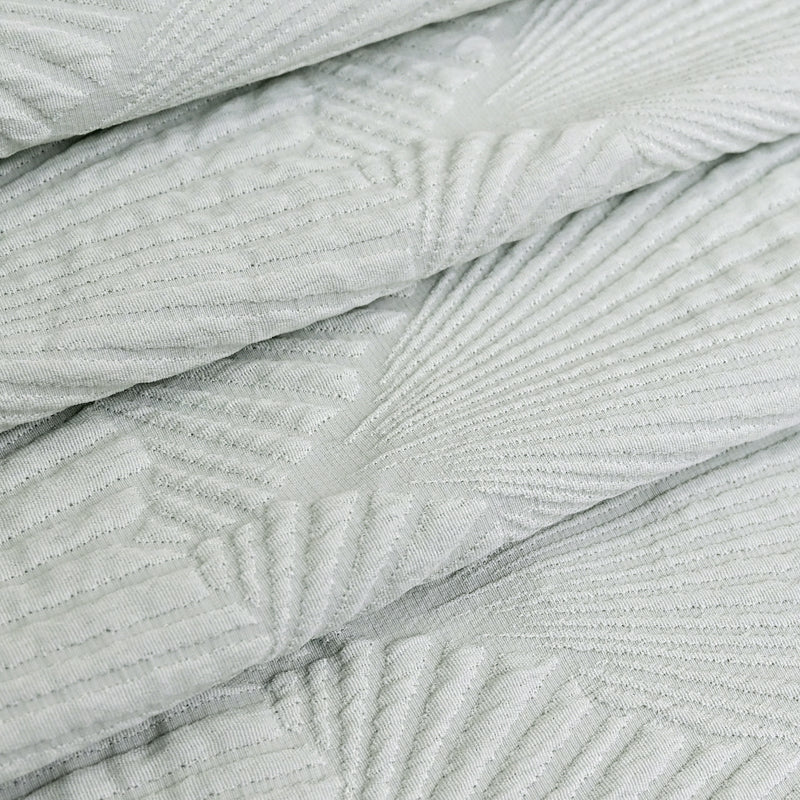 Coastal Loft Series Matelassé Jacquard Shower Curtain (Seafoam Green)