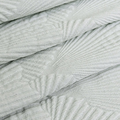 Coastal Loft Series Matelassé Jacquard Shower Curtain (Seafoam Green)