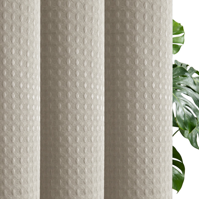 Clean Slate Series No Hook Shower Curtain (Khaki)