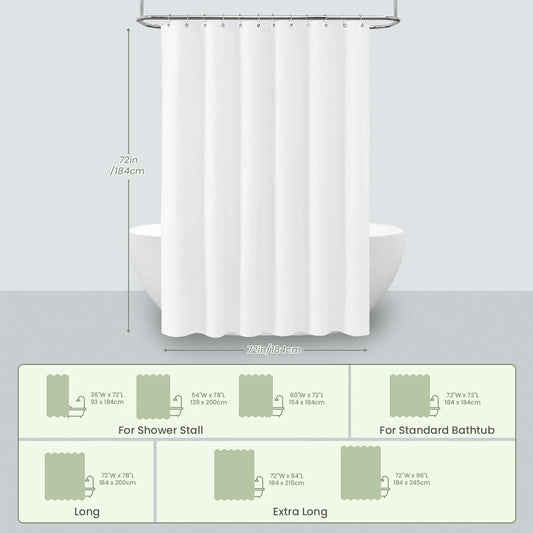 Solid Waffle Weave Shower Curtain