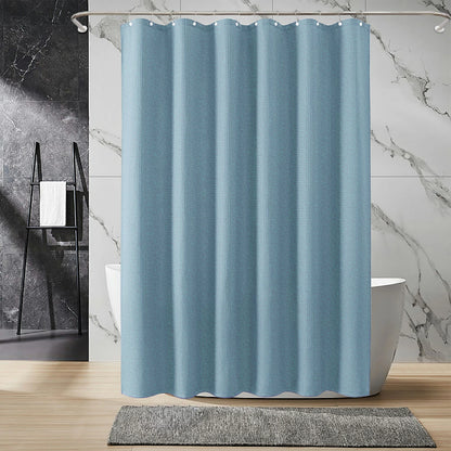 Solid Waffle Weave Shower Curtain