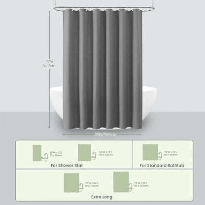 Solid Waffle Weave Shower Curtain