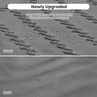 Tufted Textured Chevron Striped Tassel Shower Curtain