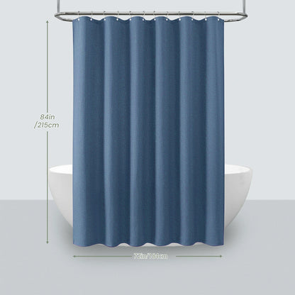 Solid Waffle Weave Shower Curtain