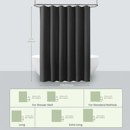 Solid Waffle Weave Shower Curtain