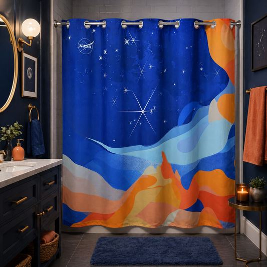 “Cosmic Dunes" NASA Series Shower Curtain Set