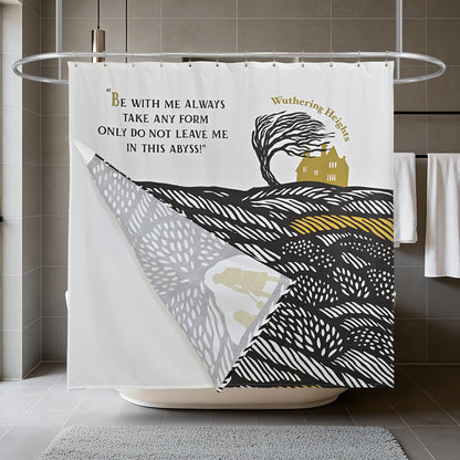 “Embrace the Abyss" Wuthering Height Series Shower Curtain Set