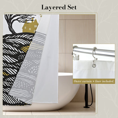“Embrace the Abyss" Wuthering Height Series Shower Curtain Set