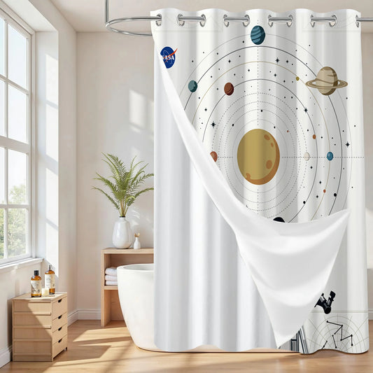 “Home Observatory" NASA Series Shower Curtain Set