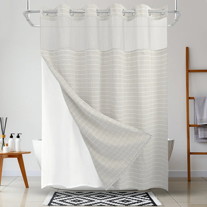 Calm Horizon Series Hookless Shower Curtain Set