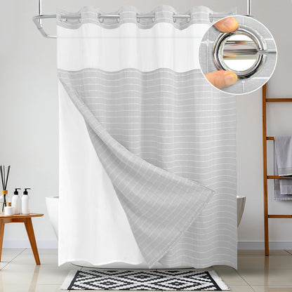 Calm Horizon Series Hookless Shower Curtain Set