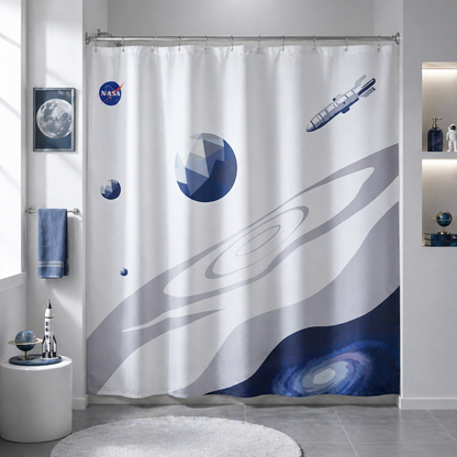 “Celestial Tides" NASA Series Shower Curtain Set