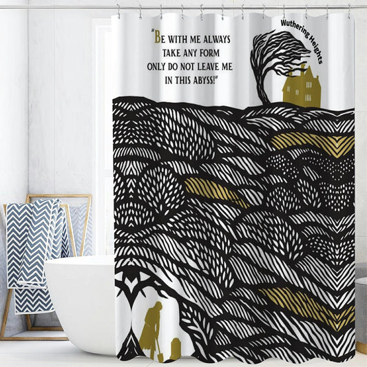 “Embrace the Abyss" Wuthering Height Series Shower Curtain Set