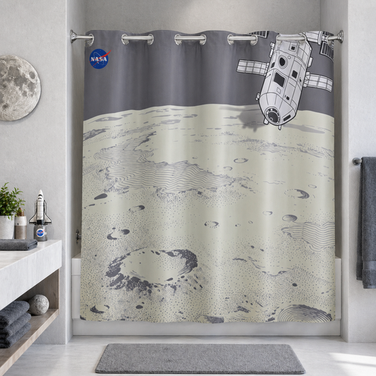 “Orbital Atlas" NASA Series Shower Curtain Set