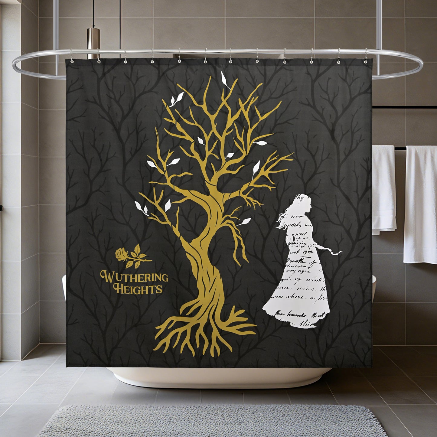 Wuthering Heights The Heartwood of the Moors: Catherine's Spirit Shower Curtain Set