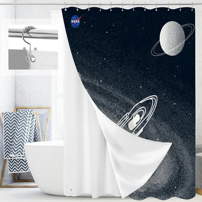 “Starlane Drift" NASA Series Shower Curtain Set