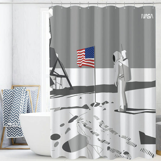 “Silent Tranquility” NASA Series Shower Curtain Set
