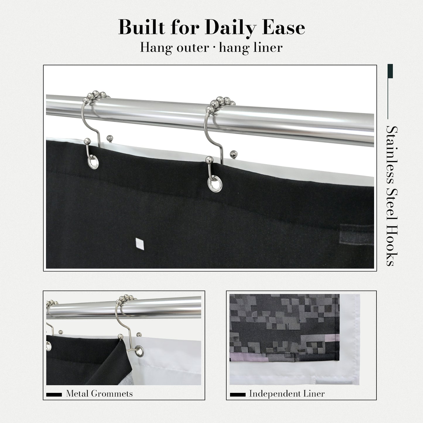 “Eight-Bit Moonwalk" NASA Series Shower Curtain Set