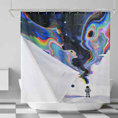 “Cosmic Glitch" NASA Series Shower Curtain Set