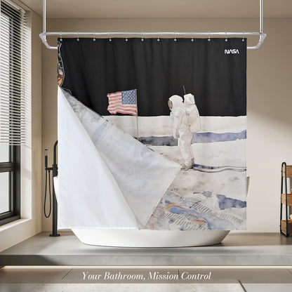 “Silent Tranquility" NASA Series Shower Curtain Set