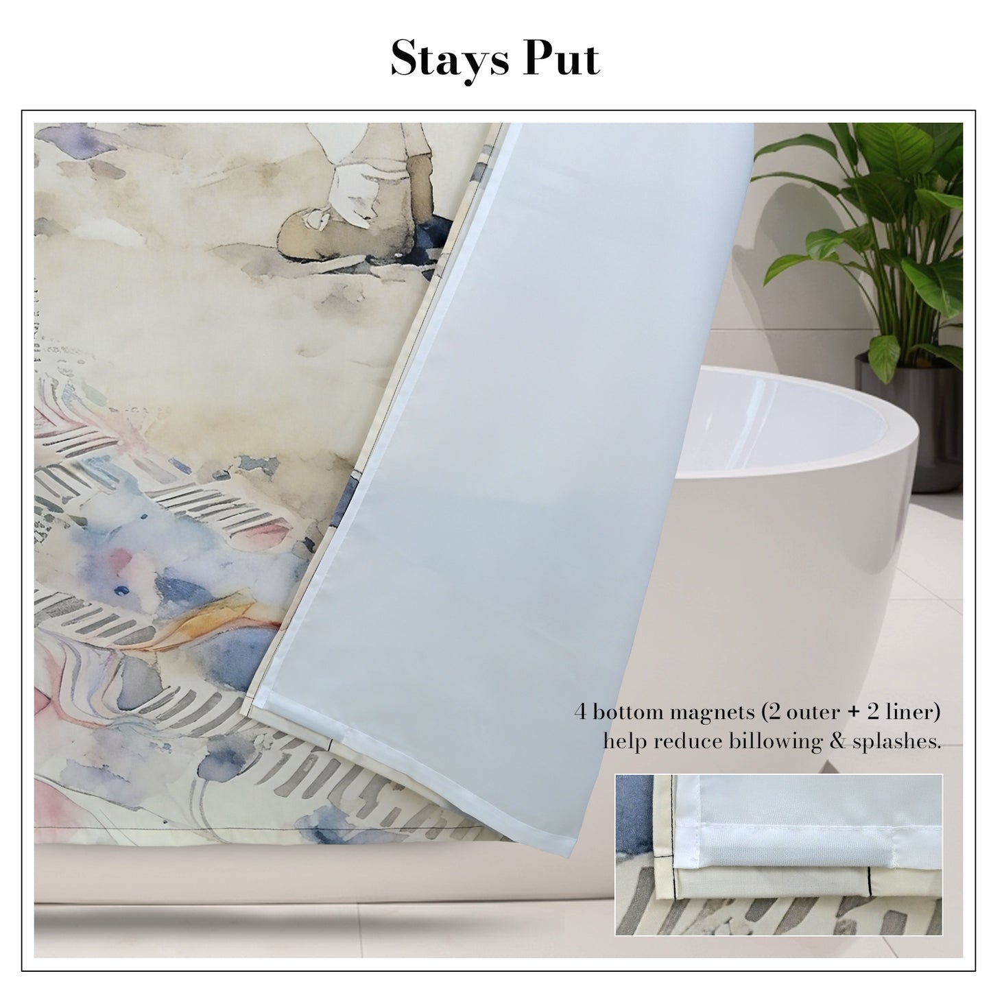 “Silent Tranquility" NASA Series Shower Curtain Set