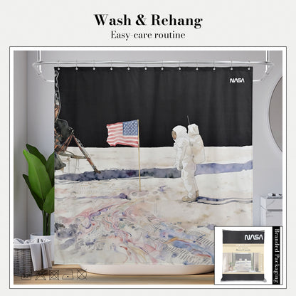 “Silent Tranquility" NASA Series Shower Curtain Set