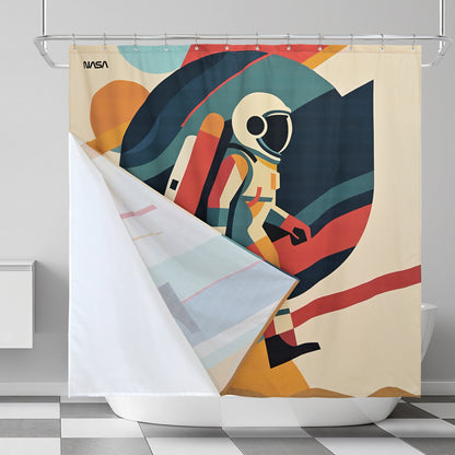 “Orbit Walker" NASA Series Shower Curtain Set