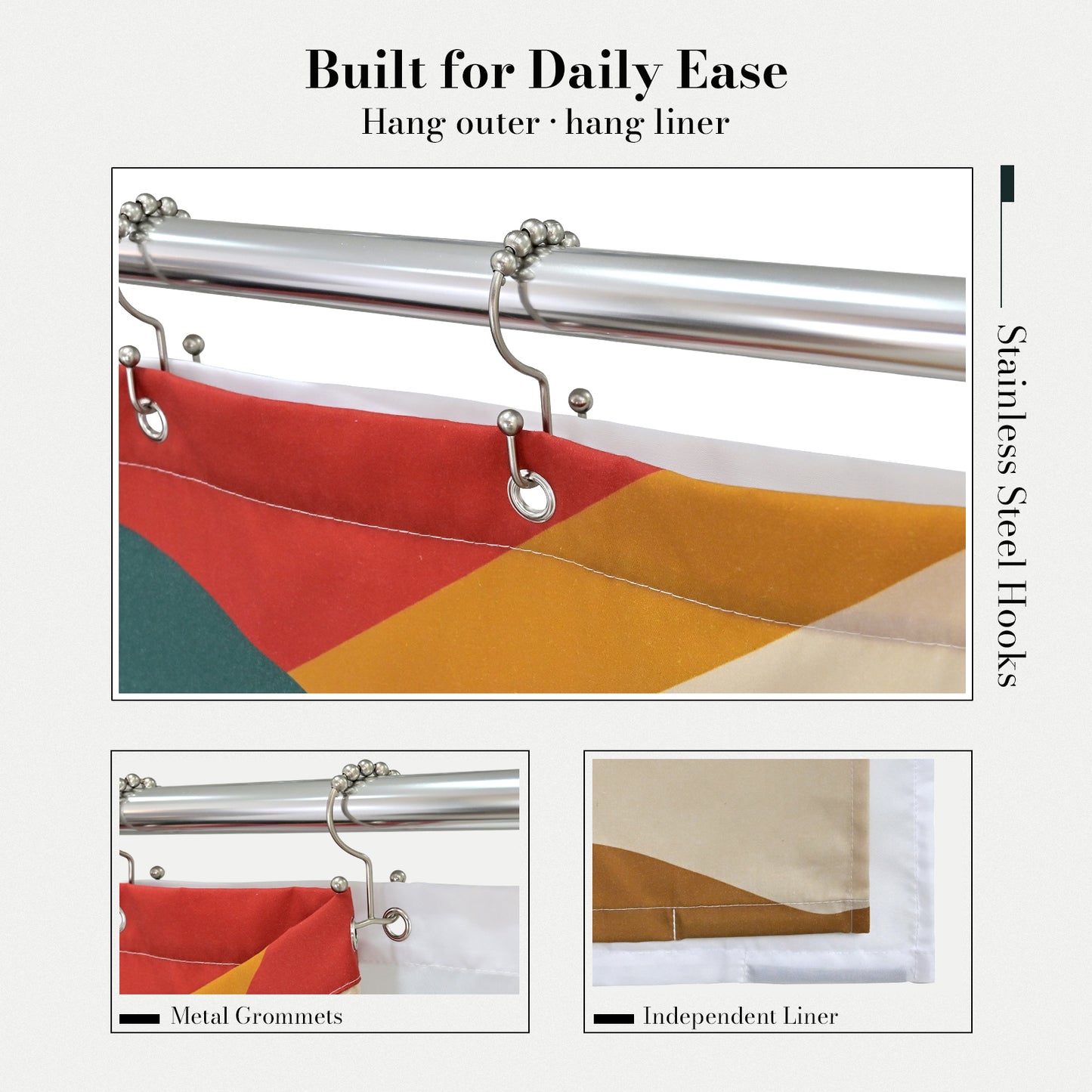 “Orbit Walker" NASA Series Shower Curtain Set