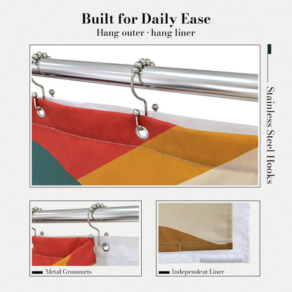 “Orbit Walker" NASA Series Shower Curtain Set