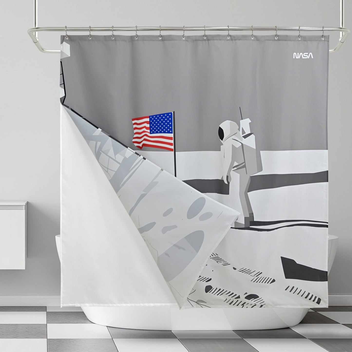 “Silent Tranquility” NASA Series Shower Curtain Set