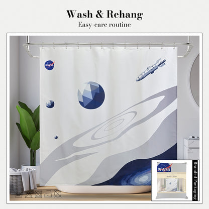 “Celestial Tides" NASA Series Shower Curtain Set