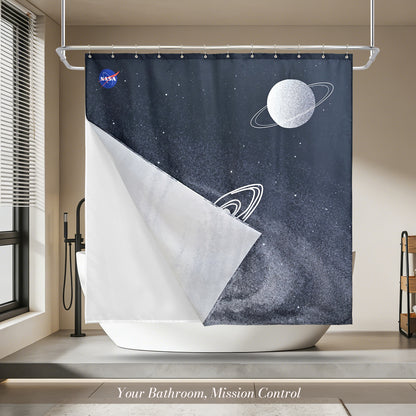 “Starlane Drift" NASA Series Shower Curtain Set