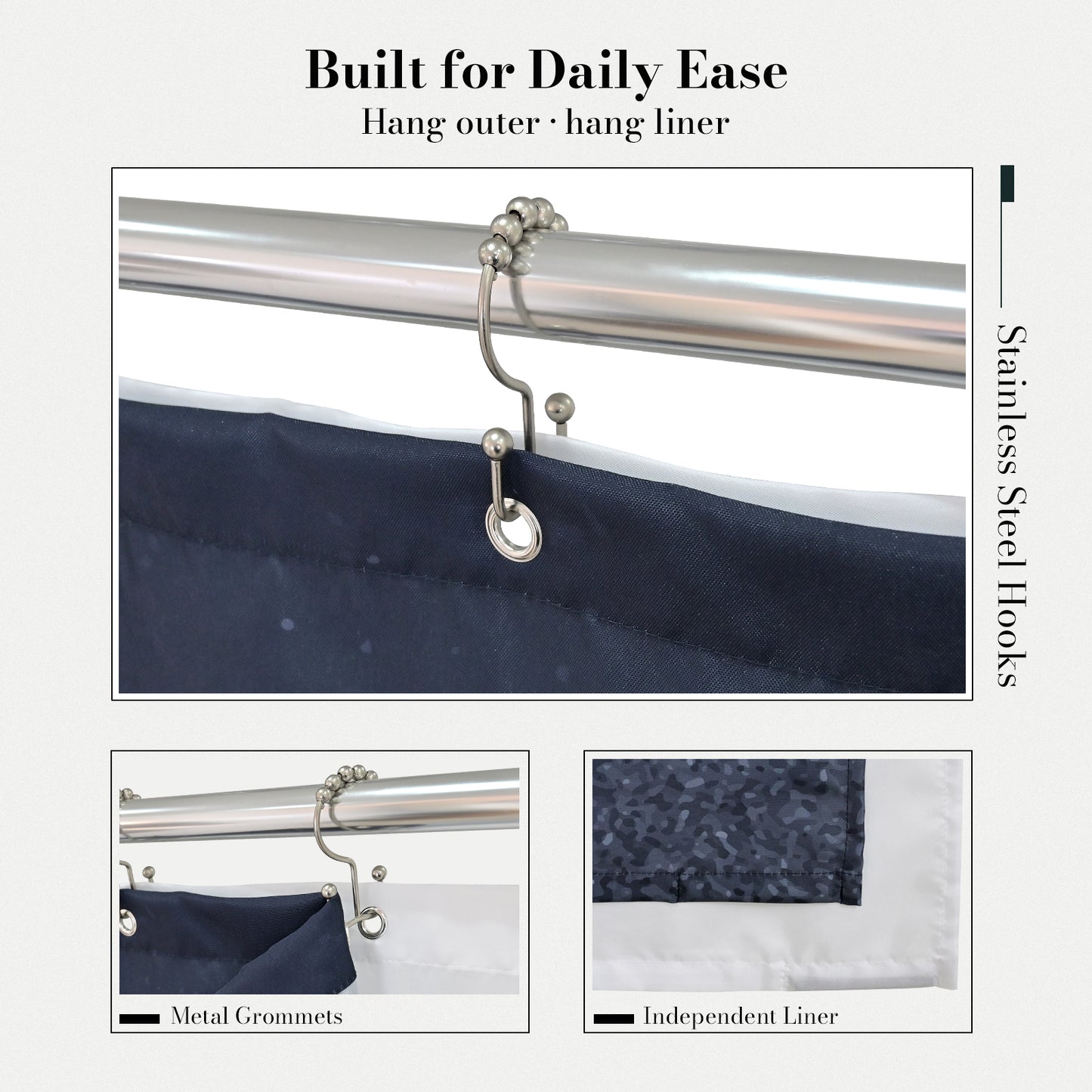 “Starlane Drift" NASA Series Shower Curtain Set