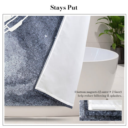 “Starlane Drift" NASA Series Shower Curtain Set