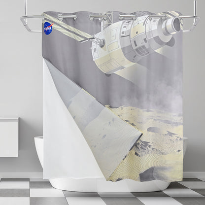 “Lunar Overlook" NASA Series Shower Curtain Set