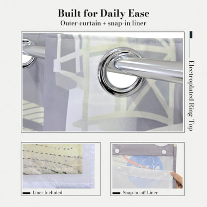 “Lunar Overlook" NASA Series Shower Curtain Set