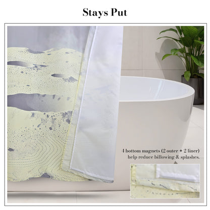 “Lunar Overlook" NASA Series Shower Curtain Set
