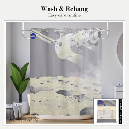 “Lunar Overlook" NASA Series Shower Curtain Set