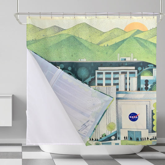 “Green Frontier" NASA Series Shower Curtain Set
