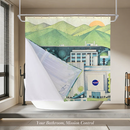 “Green Frontier" NASA Series Shower Curtain Set