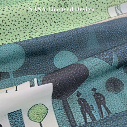 “Green Frontier" NASA Series Shower Curtain Set