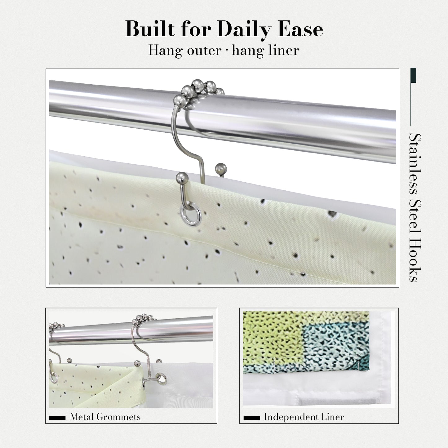 “Green Frontier" NASA Series Shower Curtain Set